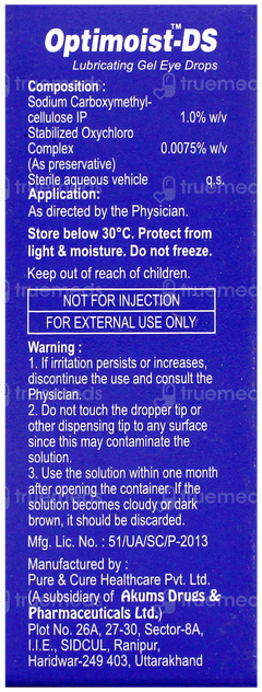 Optimoist Ds Eye Drops 10Ml